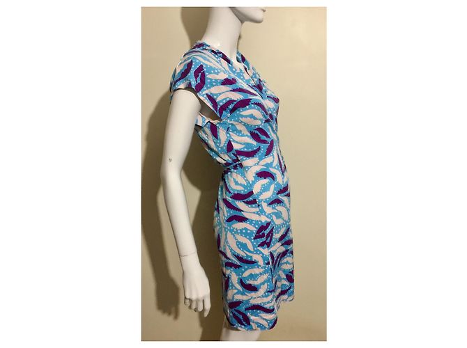 Diane Von Furstenberg Vestido cruzado de seda Mindy de DvF Multicolor - vista 5