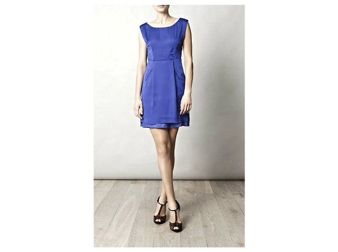 Acne Studios Betty Fluid Kleid Blau - Ansicht 2