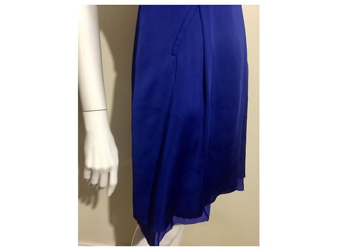 Acne Studios Betty Fluid Kleid Blau - Ansicht 6