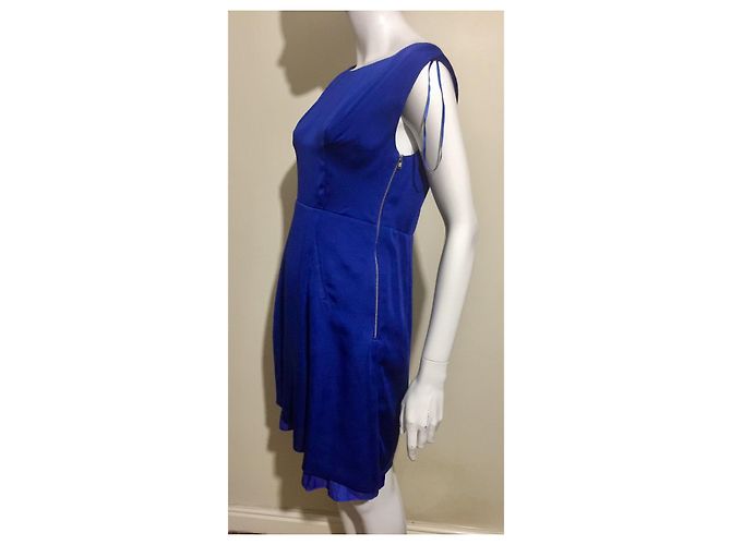Acne Studios Betty Fluid Kleid Blau - Ansicht 9