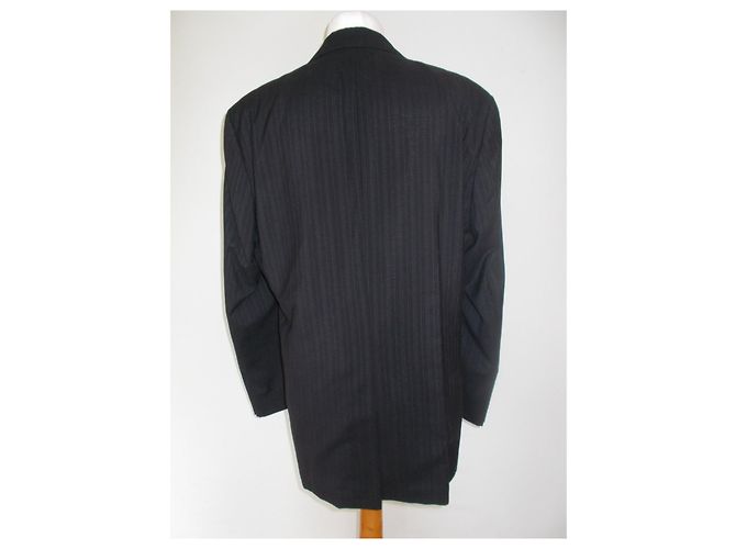 Hugo Boss Navy Blue Pinstripe Wool Blazer - view 2