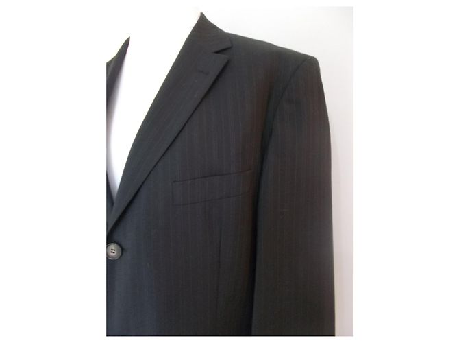 Hugo Boss Navy Blue Pinstripe Wool Blazer - view 4