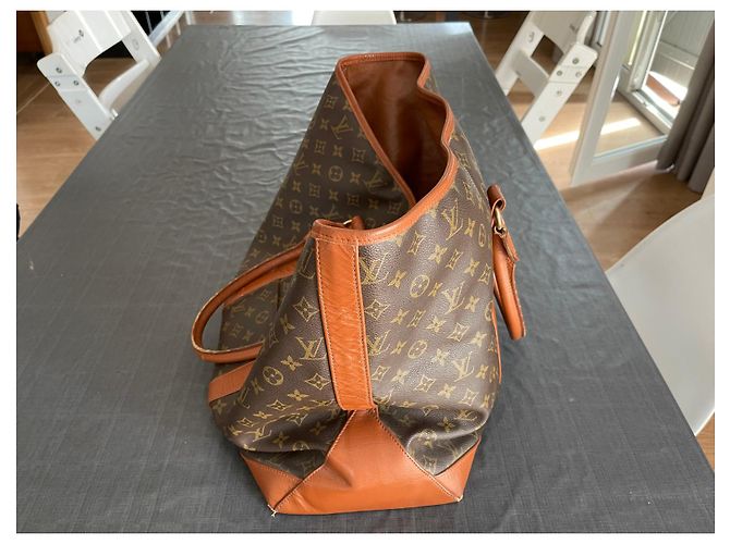 Louis Vuitton Borsa tote con zip XL Monogram Sac Weekend GM Marrone scuro - vista 3