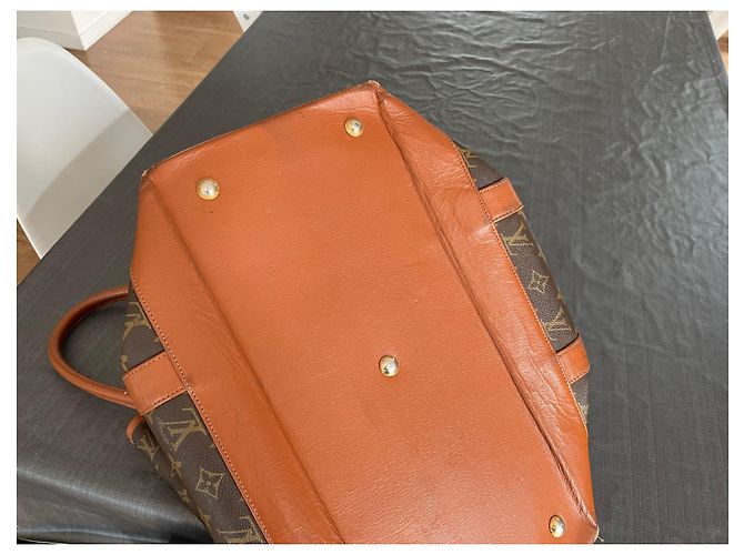 Louis Vuitton Borsa tote con zip XL Monogram Sac Weekend GM Marrone scuro - vista 5