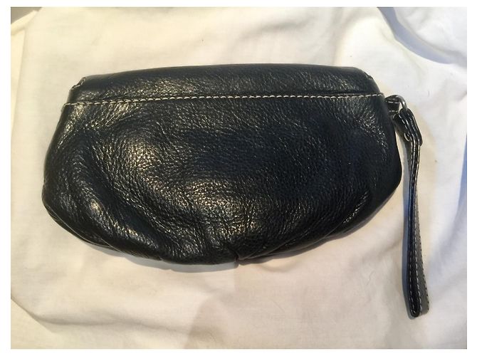 Pochette Paul & Joe in pelle martellata Nero Silver hardware - vista 2