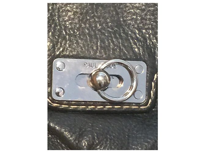 Pochette Paul & Joe in pelle martellata Nero Silver hardware - vista 3