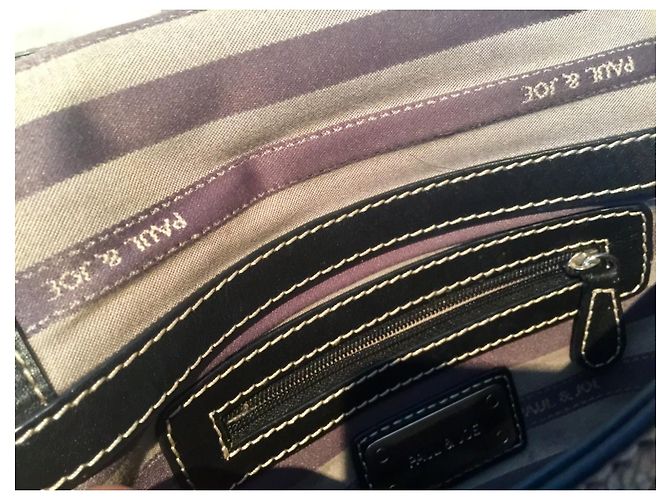 Pochette Paul & Joe in pelle martellata Nero Silver hardware - vista 5