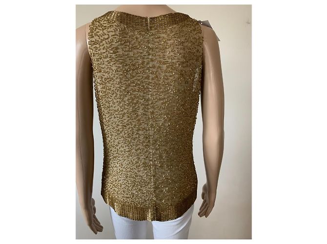 Top de seda Philosophy di Alberta Ferretti Dorado - vista 2