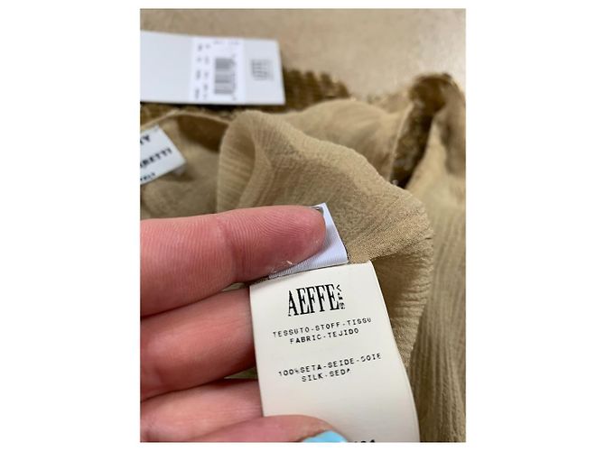 Top de seda Philosophy di Alberta Ferretti Dorado - vista 4