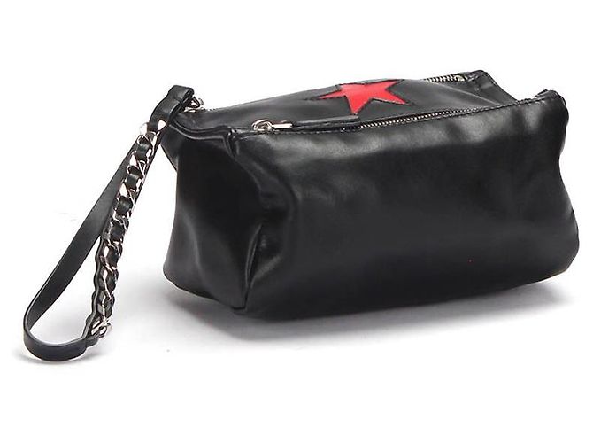Clutch Givenchy Pandora Star Wristlet en piel de cordero negra - vista 2