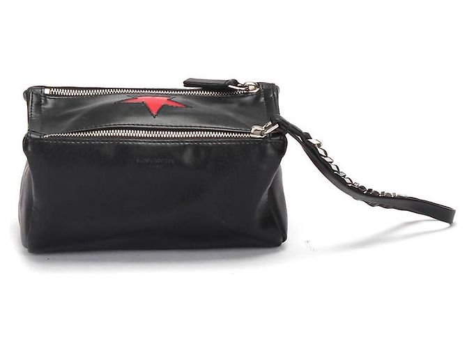 Clutch Givenchy Pandora Star Wristlet en piel de cordero negra - vista 3