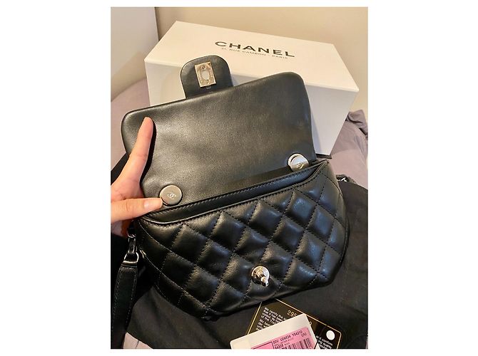 Girl Chanel Uniform 21S Schwarz Silber Hardware - Ansicht 5