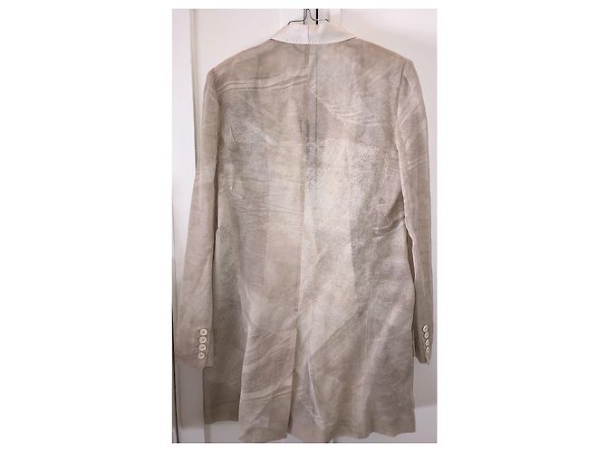 Dolce & Gabbana Levita de seda beige 42 Blanco roto - vista 2