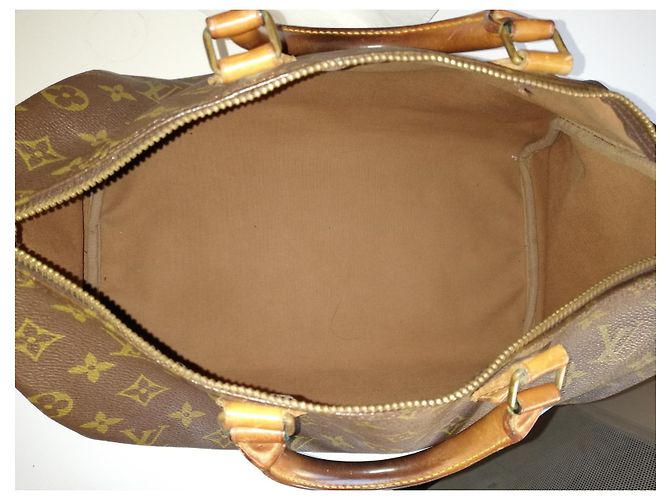 Louis Vuitton Speedy Borsa in tessuto marrone - vista 5