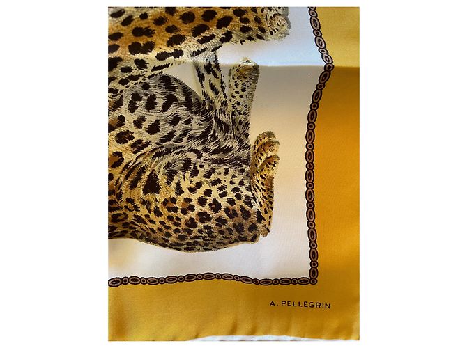 Autre Marque Pañuelo cuadrado de seda estampado guepardo 80x80 - vista 2