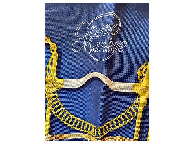 Hermès Seidentuch Large Manege Blau 90x90 - Ansicht 2