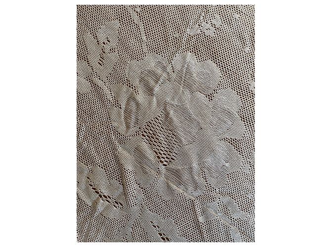 Autre Marque Embroidered Openwork Shawl Eggshell - view 2