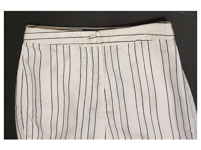Autre Marque Pantalón blanco a rayas Mossman - vista 2