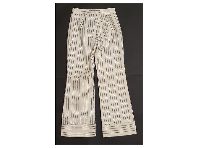 Autre Marque Pantalón blanco a rayas Mossman - vista 3