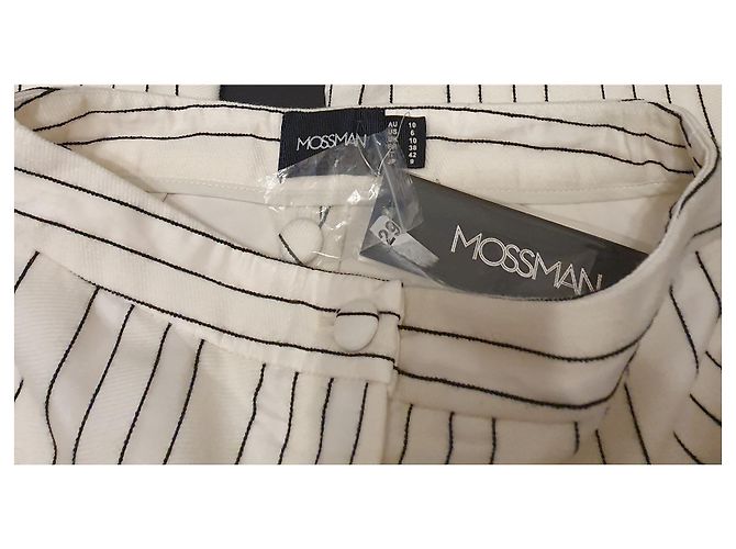 Autre Marque Pantalón blanco a rayas Mossman - vista 4