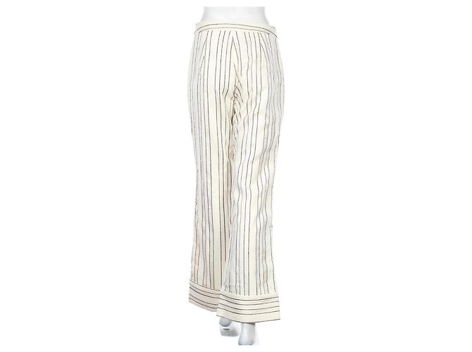 Autre Marque Pantalón blanco a rayas Mossman - vista 6