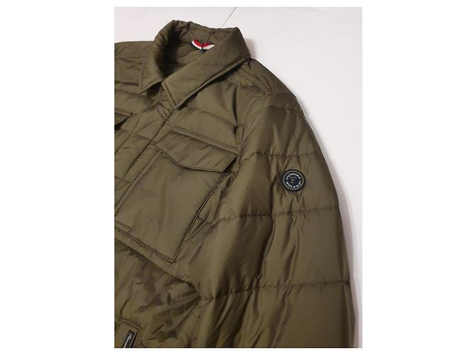 Façonnable Jacke Khakigrün Baumwolle Leinen - Ansicht 2