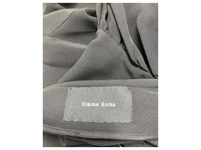 Simone Rocha Abito grembiule oversize Nero - vista 3