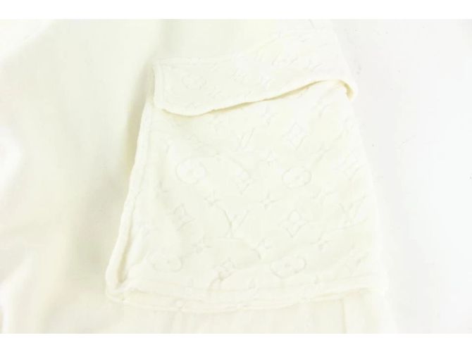 Louis Vuitton Virgil Abloh Off-White Multi PocketMonogramm Velour Cargohose - Ansicht 7