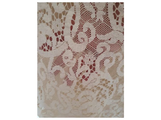 Autre Marque Spitzenbluse Baumwolle Farbe Eggshell Größe 38 Aus weiß - Ansicht 4