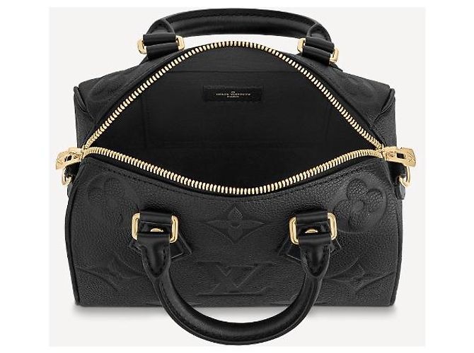 Louis Vuitton Speedy Bandouliere 20 in pelle nera Nero - vista 4