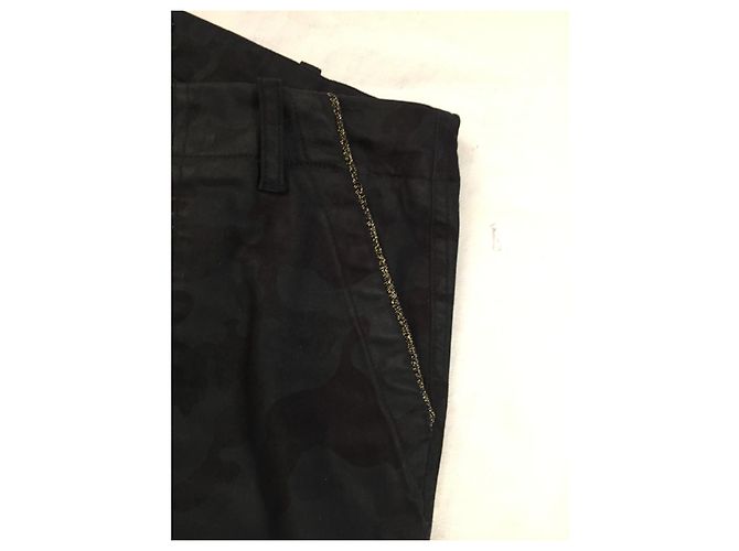 Autre Marque Pantaloni mimetici neri e blu navy Blu scuro - vista 3