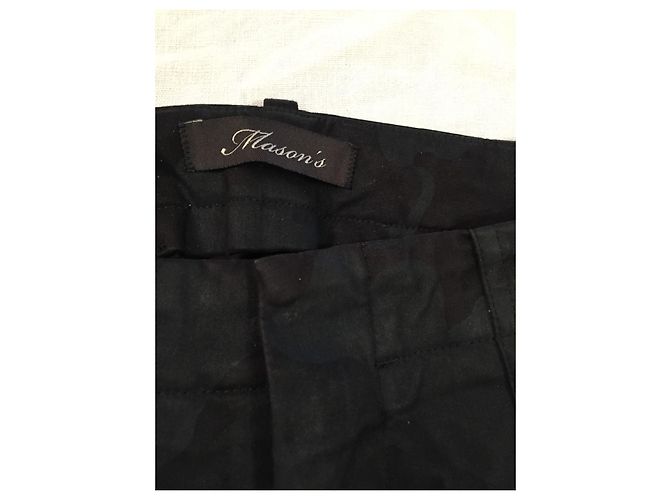 Autre Marque Pantaloni mimetici neri e blu navy Blu scuro - vista 4