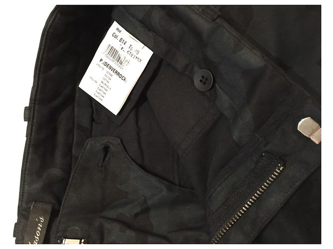 Autre Marque Pantaloni mimetici neri e blu navy Blu scuro - vista 5