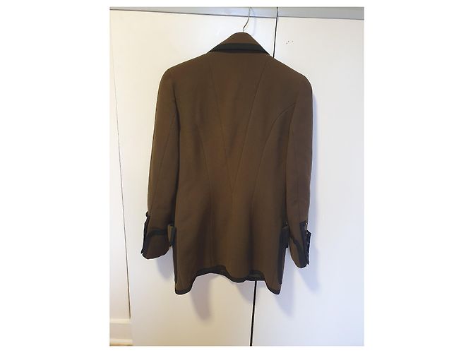 Chanel Riding Style Wool Jacket Olive Green - view 2