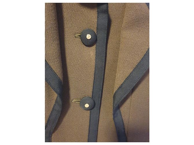 Chanel Riding Style Wool Jacket Olive Green - view 5