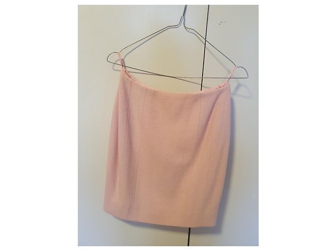 Chanel Rockanzug Rosa Wolle Größe 42 Pink - Ansicht 7