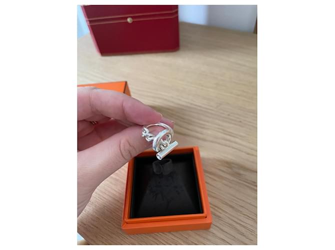 Hermès Croisette Ring aus Silber Silber Hardware - Ansicht 2