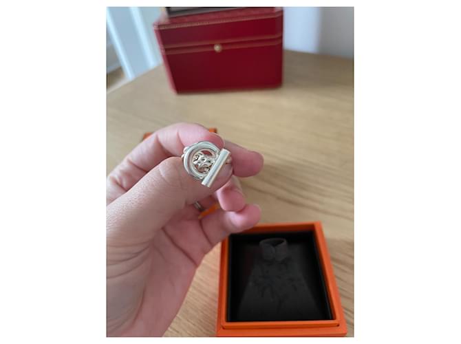 Hermès Croisette Ring aus Silber Silber Hardware - Ansicht 3