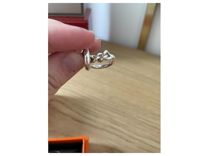 Hermès Croisette Ring aus Silber Silber Hardware - Ansicht 4