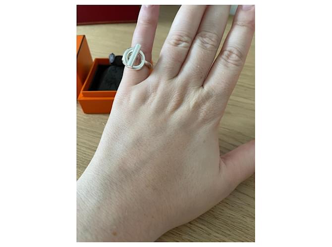 Hermès Croisette Ring aus Silber Silber Hardware - Ansicht 5