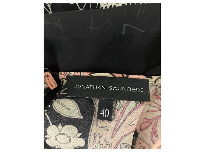 Vestido estampado Georgette Marlow de Jonathan Saunders Impresión de pitón - vista 3