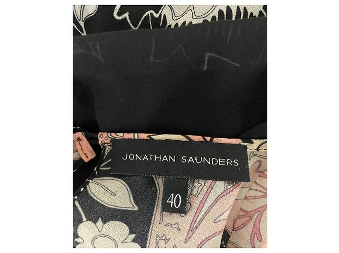 Vestido estampado Georgette Marlow de Jonathan Saunders Impresión de pitón - vista 4