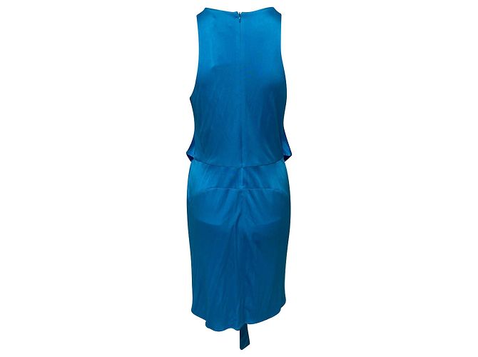 Vestido Issa London Blue Silk Drape Belt Azul - vista 2