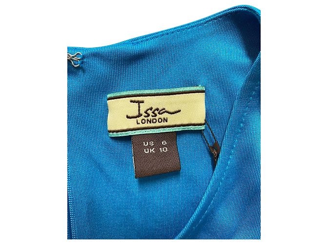 Vestido Issa London Blue Silk Drape Belt Azul - vista 3