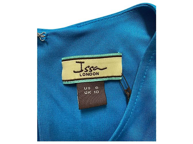 Vestido Issa London Blue Silk Drape Belt Azul - vista 4