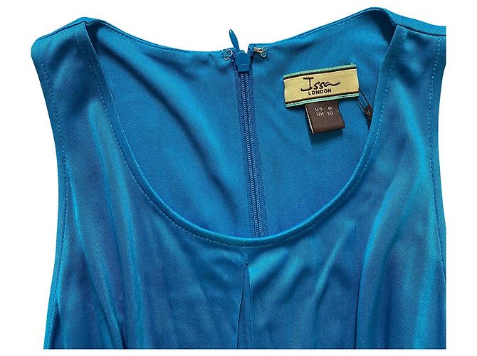Vestido Issa London Blue Silk Drape Belt Azul - vista 5