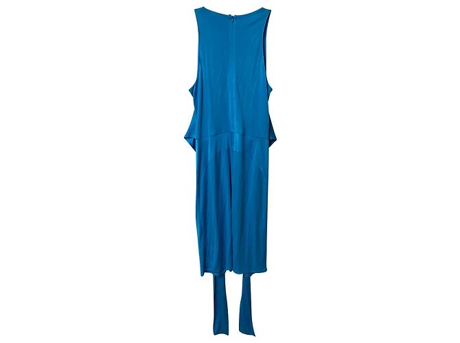 Vestido Issa London Blue Silk Drape Belt Azul - vista 7