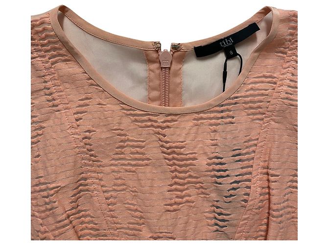 Vestido Tibi Coral Plisado - vista 5