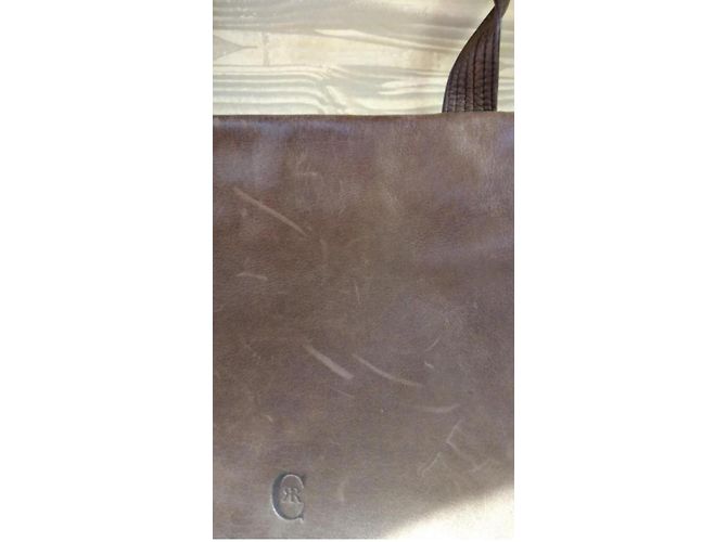 Borsa a tracolla Cerruti 1881 in pelliccia marrone scuro - vista 3