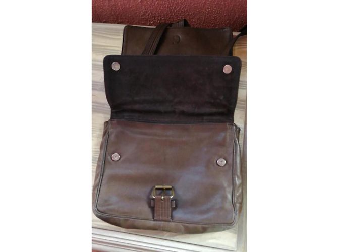 Borsa a tracolla Cerruti 1881 in pelliccia marrone scuro - vista 4